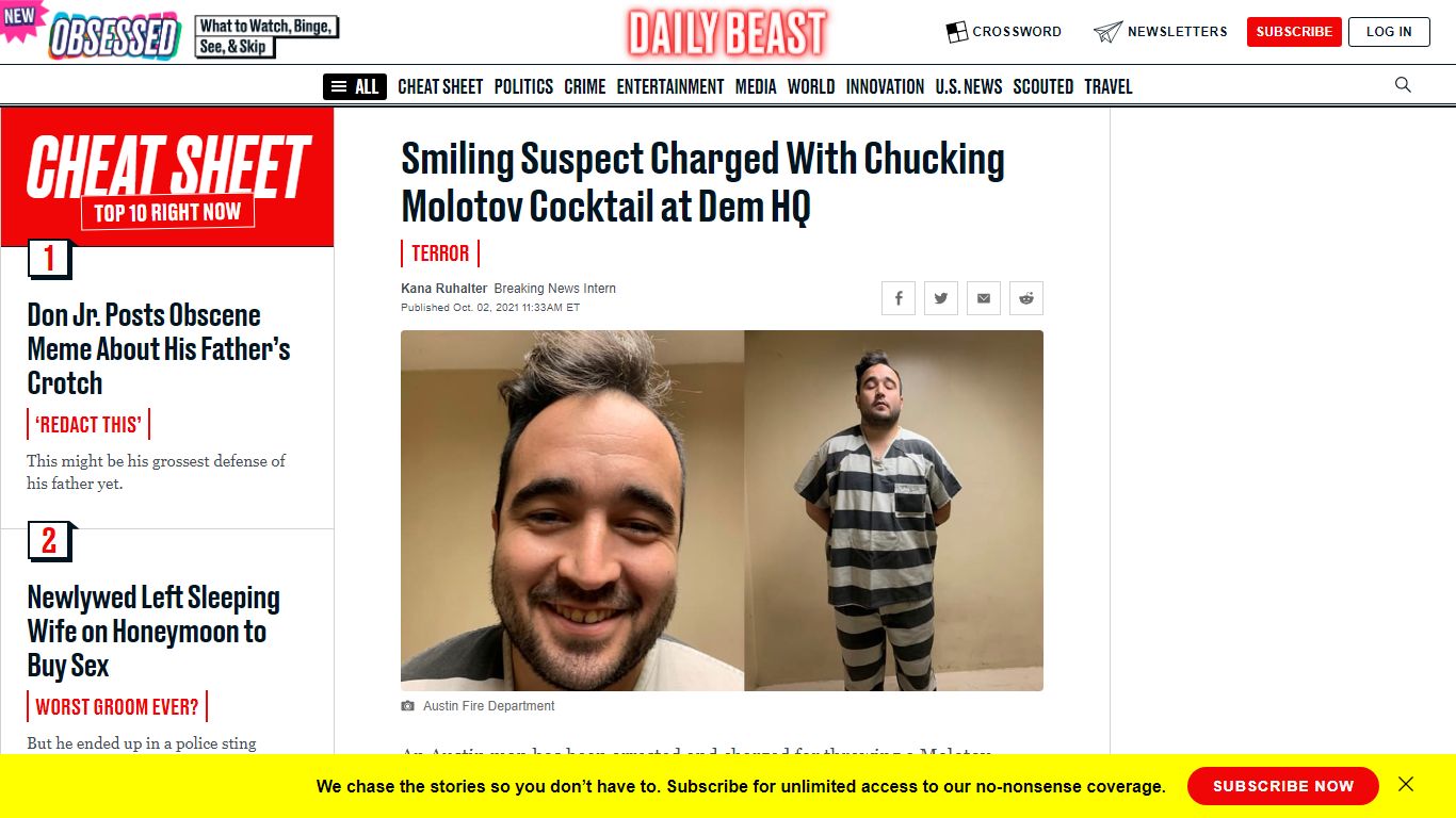 Ryan Faircloth Charged for Chucking Molotov Cocktail at Austin ...